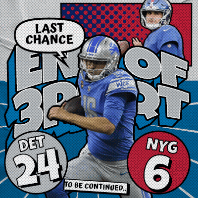 Football Player In Blue NYG 6 Jersey GIF