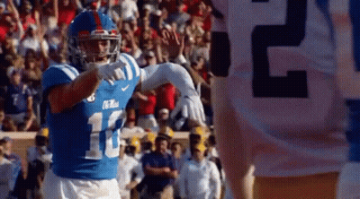 Football Player In Blue Uniform Number 11 GIF