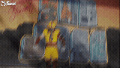 Football Player In Blue Uniform Number 7 GIF