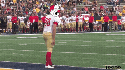 Football Player In Clown Mask Number 98 GIF