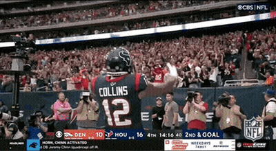 Football Player In Collins 12 Jersey GIF