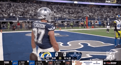 Football Player In Cowboys Uniform Standing On Field GIF