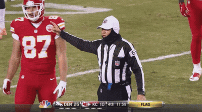 Football Player In Front Of Chiefs Kingdom Sign GIF