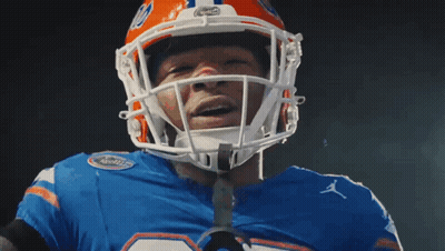 Football Player In Gators Helmet GIF