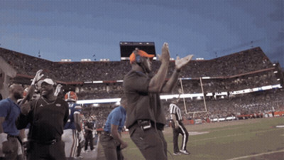 Football Player In Gators Jersey On Field GIF