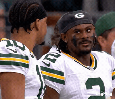 Football Player In Green Bay Packers Hat GIF
