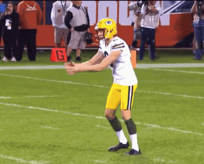 Football Player In Green Bay Packers Helmet GIF