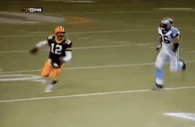 Football Player In Green Bay Packers Helmet GIF