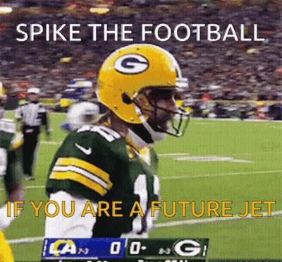 Football Player In Green Bay Packers Helmet GIF
