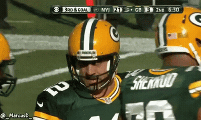 Football Player In Green Bay Packers Uniform On Field GIF