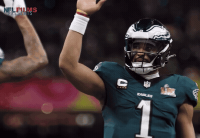 Football Player In Green Eagles Jersey GIF