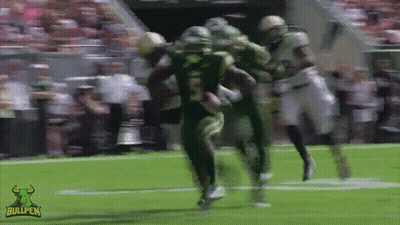 Football Player In Green Jersey Number 1 GIF