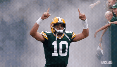 Football Player In Green Jersey Number 10 GIF