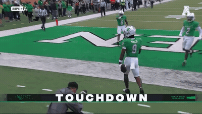Football Player In Green Uniform Number 9 GIF