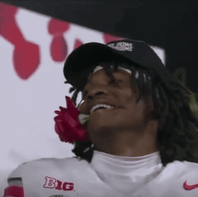 Football Player In Hat And Big Jersey GIF