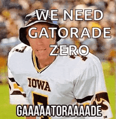 Football Player In Hat And Gatorade Zero Shirt GIF