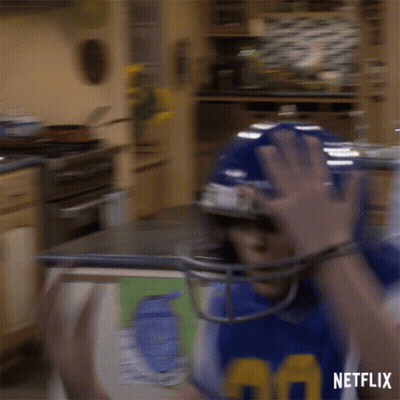 Football Player In Helmet And Jersey 39 GIF
