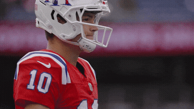 Football Player In Helmet And Jersey Number 10 GIF