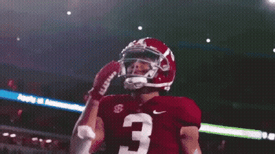 Football Player In Helmet And Jersey Number 3 GIF