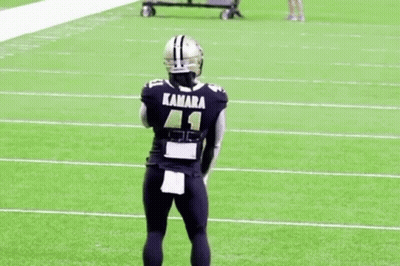 Football Player In Helmet And Jersey Number 41 GIF