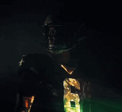 Football Player In Helmet And Jersey Number 6 GIF
