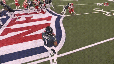 Football Player In Helmet And Number 1 Jersey GIF