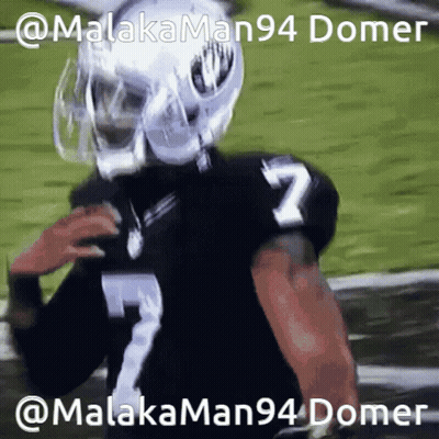 Football Player In Helmet And Number 7 Jersey GIF