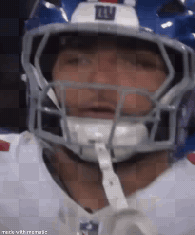 Football Player In Helmet And White Shirt GIF