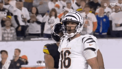 Football Player In Helmet In Front Of Crowd GIF