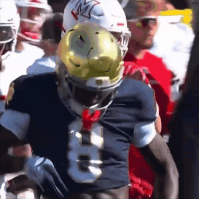 Football Player In Helmet Number 9 GIF