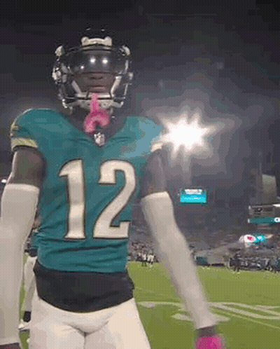 Football Player In Helmet On Field GIF