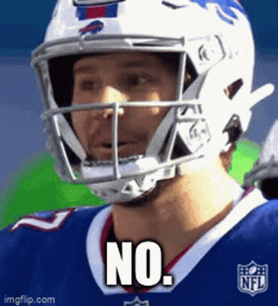 Football Player In Helmet Saying No GIF