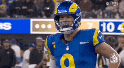 Football Player In Helmet Standing On Field GIF