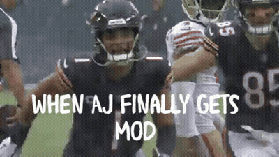 Football Player In Helmet When AJ Finally Gets Mod GIF