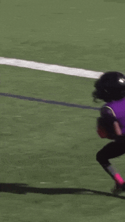 Football Player In Helmet With Letter T GIF