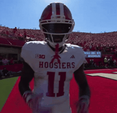 Football Player In Hoosier Jersey GIF