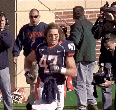 Football Player In Jersey Number 42 GIF