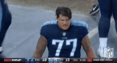 Football Player In Jersey Number 77 GIF