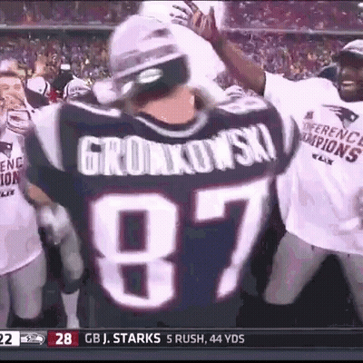 Football Player In Jersey Number 87 GIF