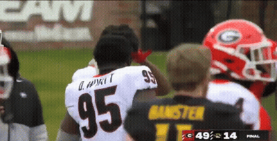 Football Player In Jersey Number 95 GIF