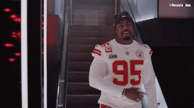 Football Player In Jersey Number 95 GIF