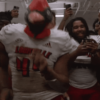 Football Player In Louisville Jersey GIF