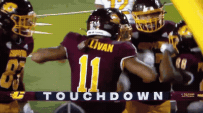 Football Player In Maroon Jersey Number 11 GIF