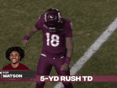 Football Player In Maroon Jersey Number 18 GIF