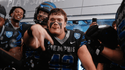 Football Player In Memphis Jersey Pointing GIF