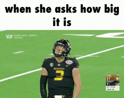 Football Player In Mizzou Jersey On Field GIF