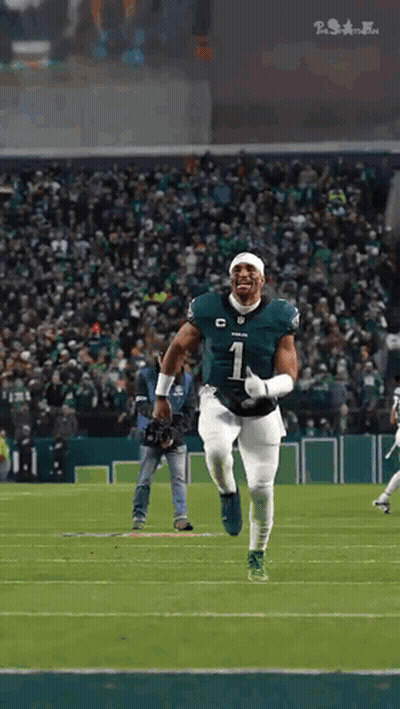 Football Player In Number 1 Jersey Running GIF