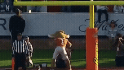 Football Player In Number 1 Jersey Tackled GIF