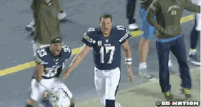 Football Player In Number 17 Jersey GIF