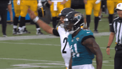 Football Player In Number 2 Jersey Next To Number 21 GIF
